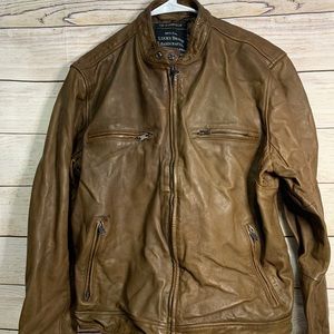 Lucky Brand Vintage Leather Jacket Size XL